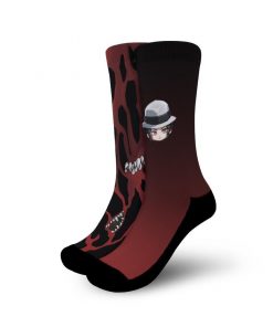 Demon Slayer Socks Lord Muzan Socks Custom Demon Slayer Anime GAS1801 Small Official Anime Socks Merch