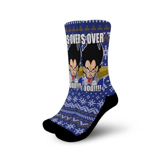 Vegeta Over 9000 Socks Ugly Dragon Ball Anime Socks Gift Idea GAS1801 Small Official Anime Socks Merch